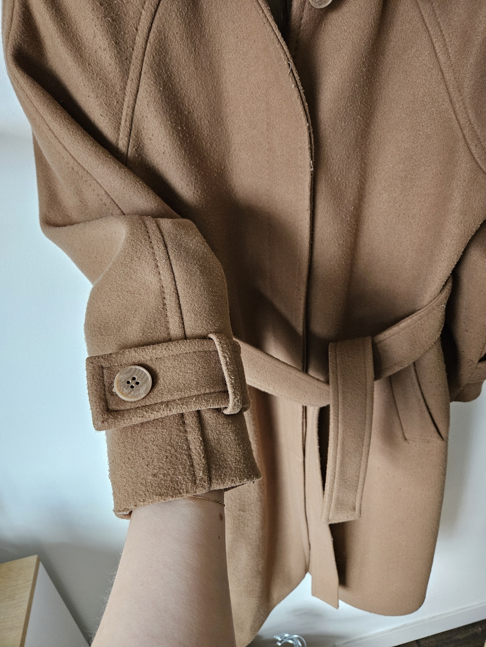 Dynamite Camel Belted Trench Coat - Picture 2 of 5